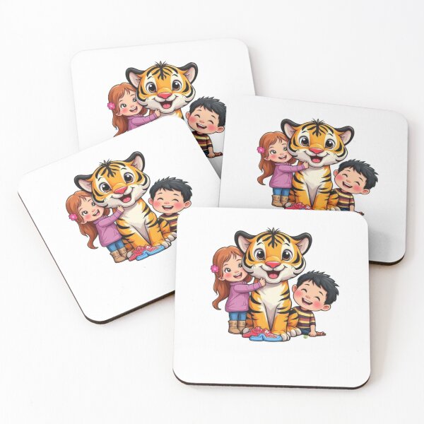 Item preview, Cute Tiger With Kids Family designed and sold by aminomen.