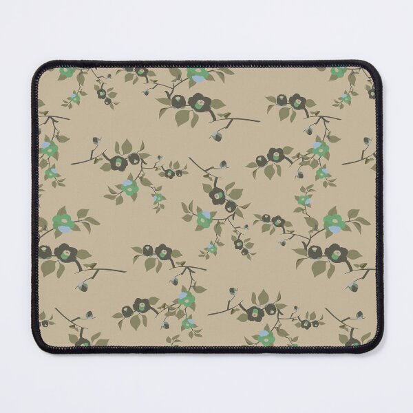 Item preview, Vintage Morandi Olive Green Camellia Seamless Pattern designed and sold by MOONLIT MIRAGE.