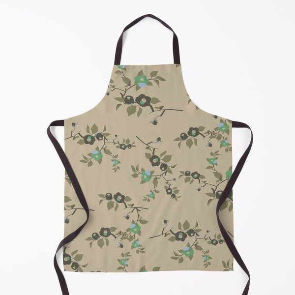 Item preview, Vintage Morandi Olive Green Camellia Seamless Pattern designed and sold by MOONLIT MIRAGE.