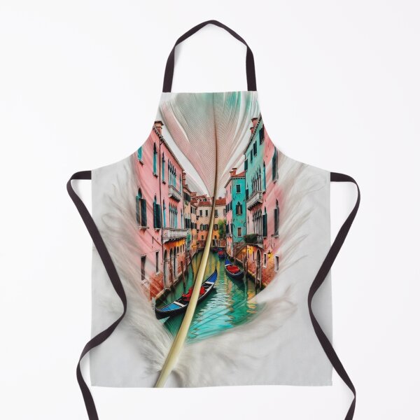 Item preview, Venice Feather Art | Colorful Canal Travel Illustration designed and sold by GalleryPeak.