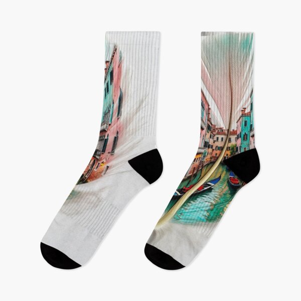 Item preview, Venice Feather Art | Colorful Canal Travel Illustration designed and sold by GalleryPeak.