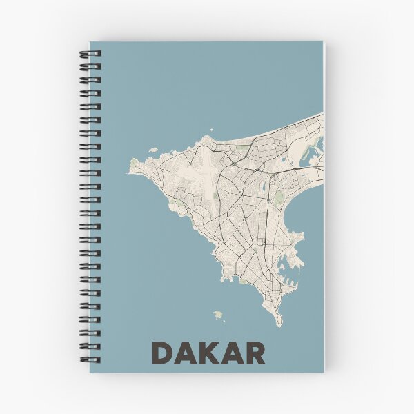Item preview, Dakar Map designed and sold by MapsNerd.