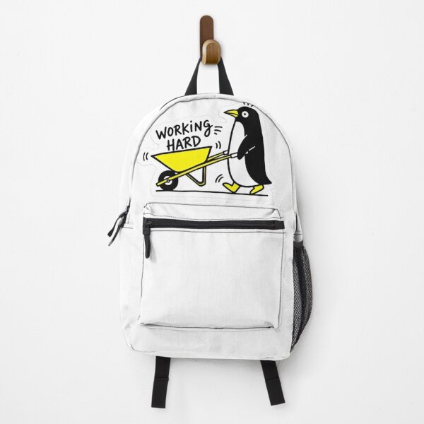 Item preview, Working Hard Penguin designsticker ! "Working Hard Penguin" sticker ke liye full social media content kit! ?? designed and sold by Ulikedigital14.