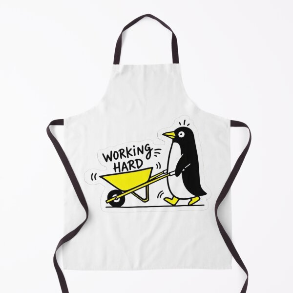 Item preview, Working Hard Penguin designsticker ! "Working Hard Penguin" sticker ke liye full social media content kit! ?? designed and sold by Ulikedigital14.