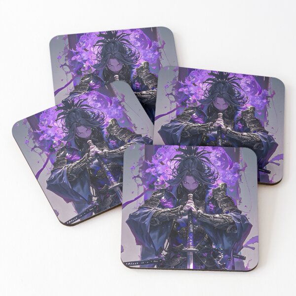 Item preview, Shadow Samurai of the Violet Moon | Dark Fantasy Japanese Warrior | Mystic Katana Anime Art designed and sold by Dyan4.