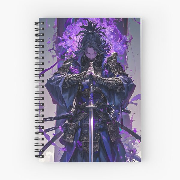 Item preview, Shadow Samurai of the Violet Moon | Dark Fantasy Japanese Warrior | Mystic Katana Anime Art designed and sold by Dyan4.