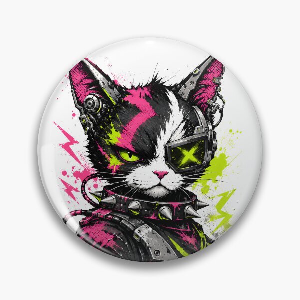 Item preview, Punk Cat Grunge Street Art designed and sold by CraftDesignAlchemy.