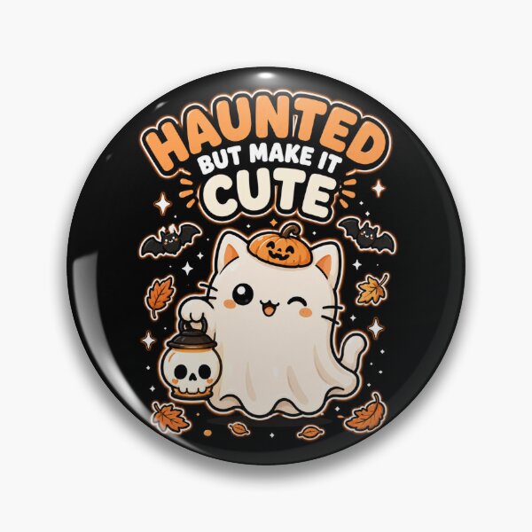 Item preview, Cute Ghost Cat Halloween Shirt — Haunted But Make It Cute Kawaii Spooky Season Gift designed and sold by MaynyStudio.