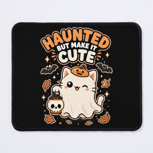 Item preview, Cute Ghost Cat Halloween Shirt — Haunted But Make It Cute Kawaii Spooky Season Gift designed and sold by MaynyStudio.