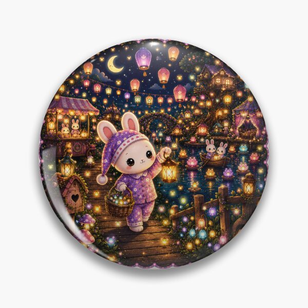 Item preview, Cute Bunny Lantern Festival – Magical Night Garden Cottagecore Aesthetic designed and sold by ALH Apparel.