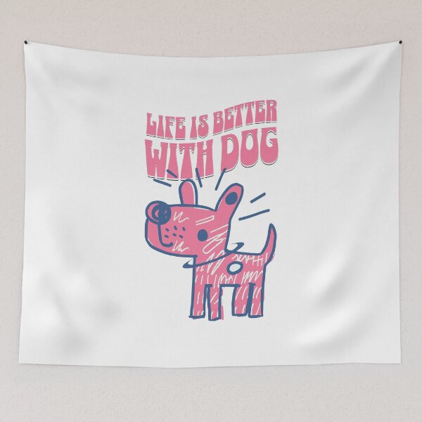 Item preview, Life Is Better With Dog – Pink Edition designed and sold by AngryToro.