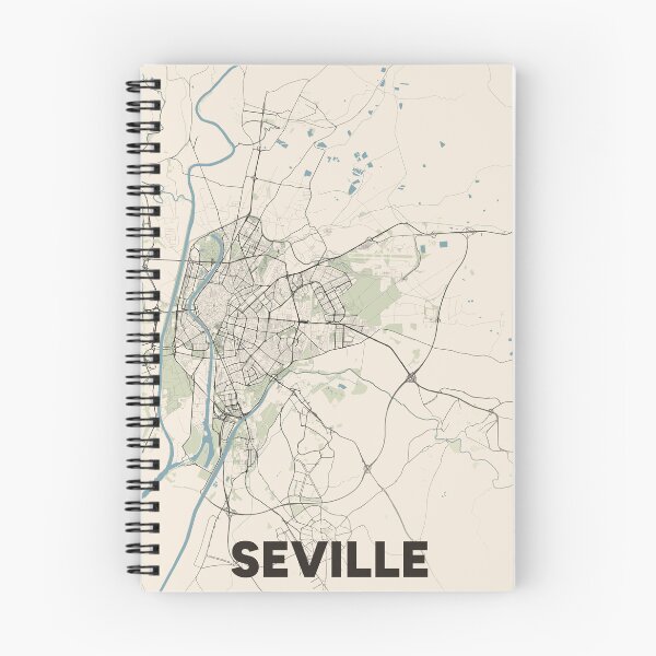 Item preview, Seville Map designed and sold by MapsNerd.