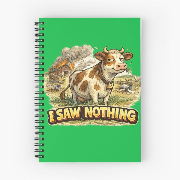 Item preview, I Saw Nothing Funny Unbothered Cow Chaos Meme designed and sold by irfanshikh.