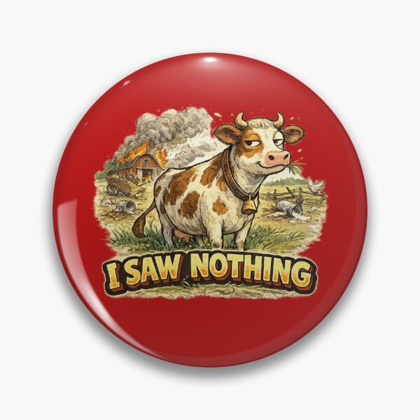 Item preview, I Saw Nothing Funny Unbothered Cow Chaos Meme designed and sold by irfanshikh.