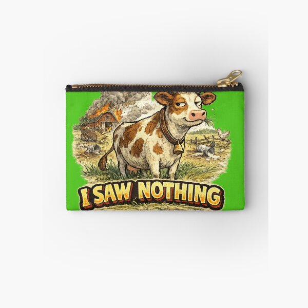 Item preview, I Saw Nothing Funny Unbothered Cow Chaos Meme designed and sold by irfanshikh.