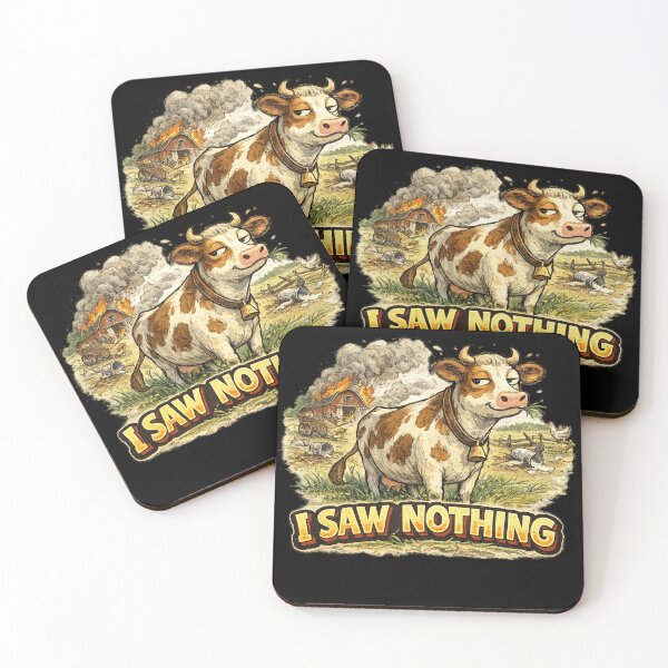 Item preview, I Saw Nothing Funny Unbothered Cow Chaos Meme designed and sold by irfanshikh.