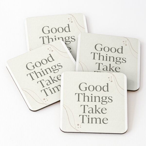 Item preview, Good Things Take Time Minimalist Boho Typography Print designed and sold by drhett09.