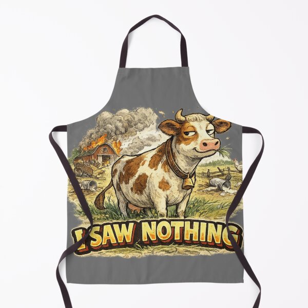 Item preview, I Saw Nothing Funny Unbothered Cow Chaos Meme designed and sold by irfanshikh.
