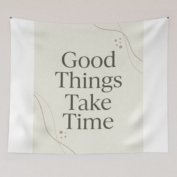 Item preview, Good Things Take Time Minimalist Boho Typography Print designed and sold by drhett09.