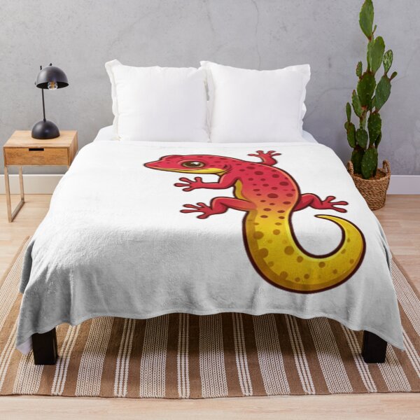 Item preview, Sunset Red Gecko Cartoon Lizard Sticker designed and sold by HoneyBreezeCo.