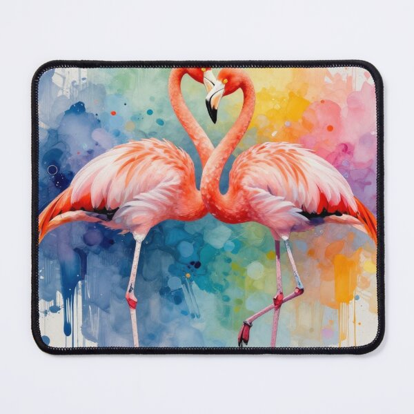 Item preview, Flamingo Lovers Watercolor Splash designed and sold by RandomWalker.