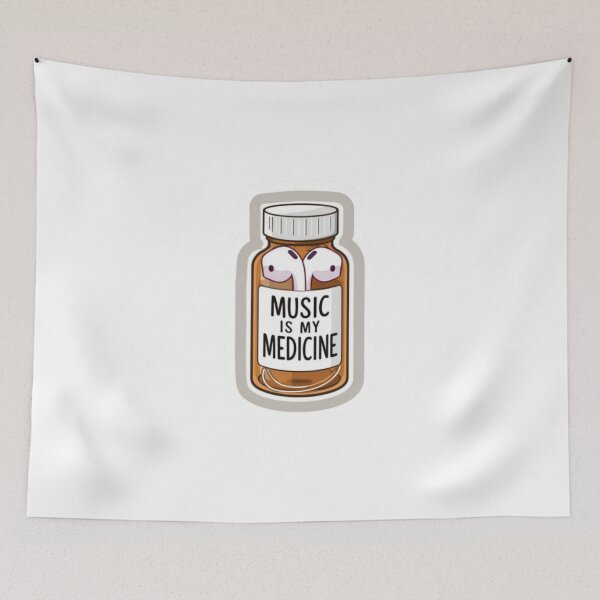 Item preview, Music is My Medicine Design Sticker !  ? Music Is My Medicine — Healing Vibes Sticker for Music Lovers, Headphone Addicts & Soul Seekers designed and sold by Ulikedigital14.