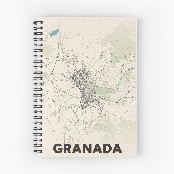 Item preview, Granada Spain Map designed and sold by MapsNerd.