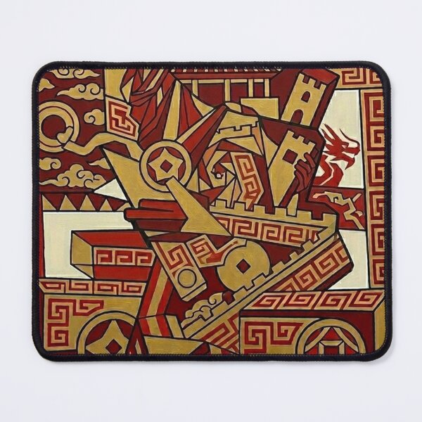 Item preview, 中国立体派艺术海报 – 长城龙抽象墙艺 – ZK PRO designed and sold by zalakopro.