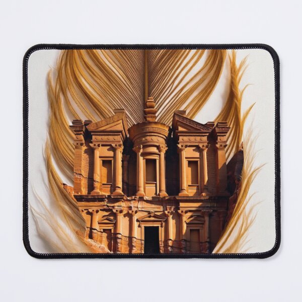 Item preview, Petra Feather Art | Jordan Ancient Wonder Travel Illustration designed and sold by GalleryPeak.