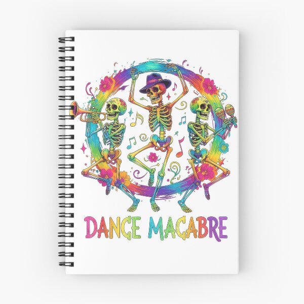 Item preview, Dance Macabre Skeleton Music Dia de Los Muertos Halloween T-Shirt designed and sold by DArtfulStudio.