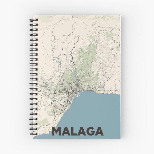 Item preview, Malaga Map designed and sold by MapsNerd.