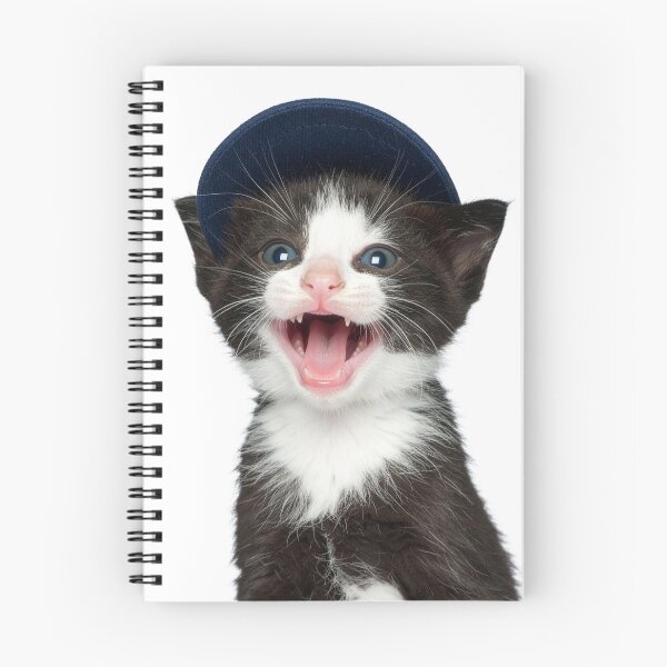 Item preview, Excited Laughing Kitten in Baseball Cap Poster - Sporty Tuxedo Cat Sticker - Hypebeast Pet Print for Gamer Room and T-Shirts designed and sold by WildGentlemen.