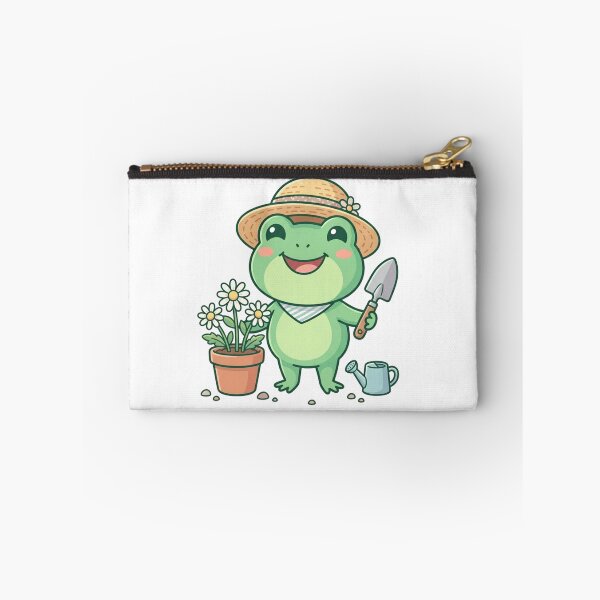 Item preview, Cute Gardening Frog with Straw Hat and Flower designed and sold by Elviqus Shop.