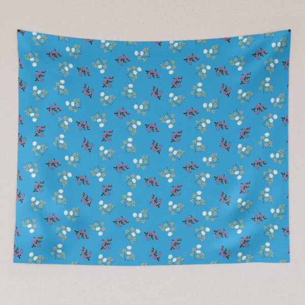 Item preview, Vintage Blue Ditsy Floral Seamless Pattern designed and sold by MOONLIT MIRAGE.