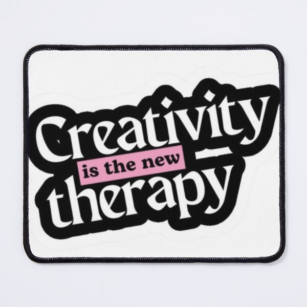 Item preview, Creativity is the new Therapy text design sticker ! "Creativity Is The New Therapy" Vinyl Sticker | Art Lover Gift | Mental Health Awareness Decal | Laptop Water Bottle Sticker designed and sold by Ulikedigital14.