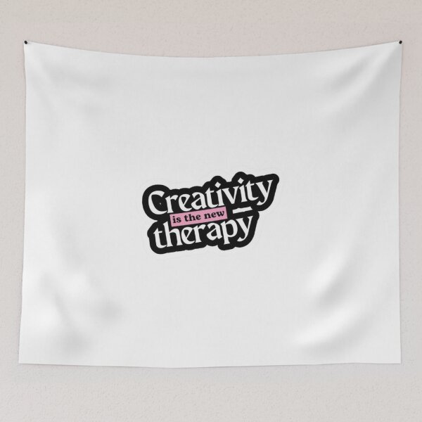 Item preview, Creativity is the new Therapy text design sticker ! "Creativity Is The New Therapy" Vinyl Sticker | Art Lover Gift | Mental Health Awareness Decal | Laptop Water Bottle Sticker designed and sold by Ulikedigital14.