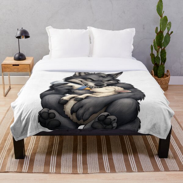 Item preview, Wolf Feeding a Lamb Cartoon Irony Design designed and sold by mr.bardook.