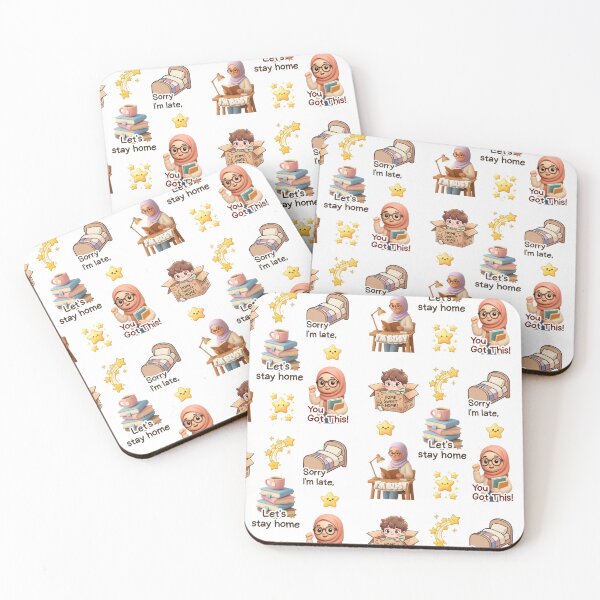 Item preview, Cute Aesthetic Cozy Study Squad Sticker Sheet (Transparent) designed and sold by Opie-Adn.