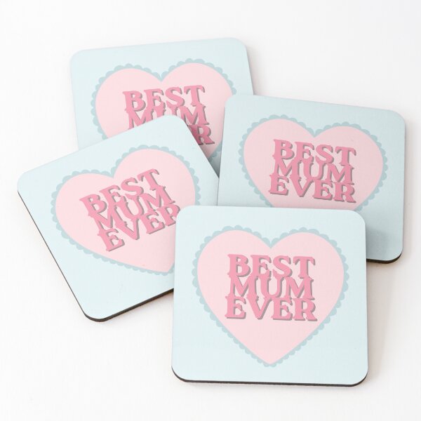 Item preview, BEST MUM EVER Cute Heart Blue designed and sold by HugSomeNettles.
