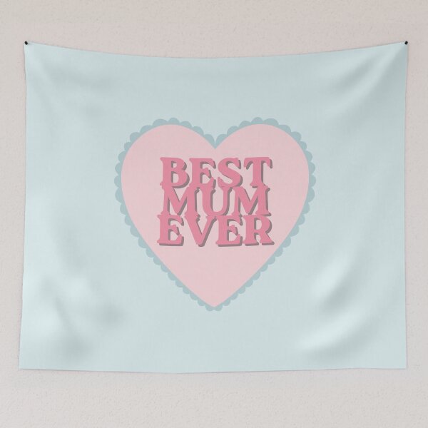 Item preview, BEST MUM EVER Cute Heart Blue designed and sold by HugSomeNettles.