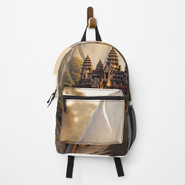 Item preview, Angkor Wat Feather Art | Cambodia Temple Travel Illustration designed and sold by GalleryPeak.