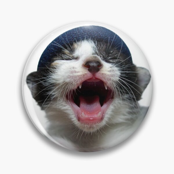 Item preview, Sleepy Newborn Kitten Poster - Yawning Cat with Toe Beans Sticker - Tired Monday Mood Pet Print for Coffee Mugs and Sleepwear designed and sold by WildGentlemen.