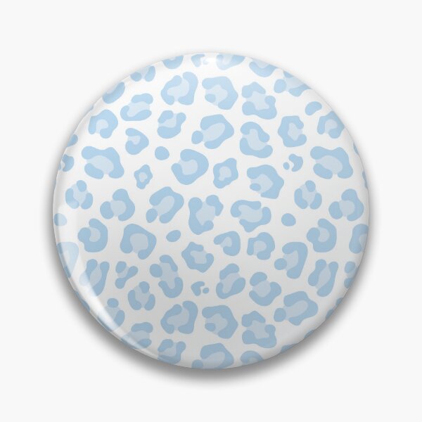 Item preview, White and Ice Blue leopard print designed and sold by pattern-archive.