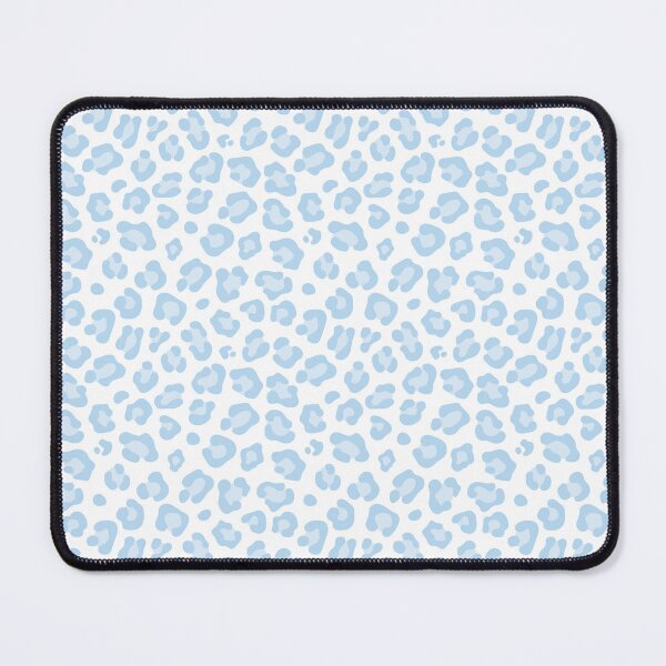 Item preview, White and Ice Blue leopard print designed and sold by pattern-archive.