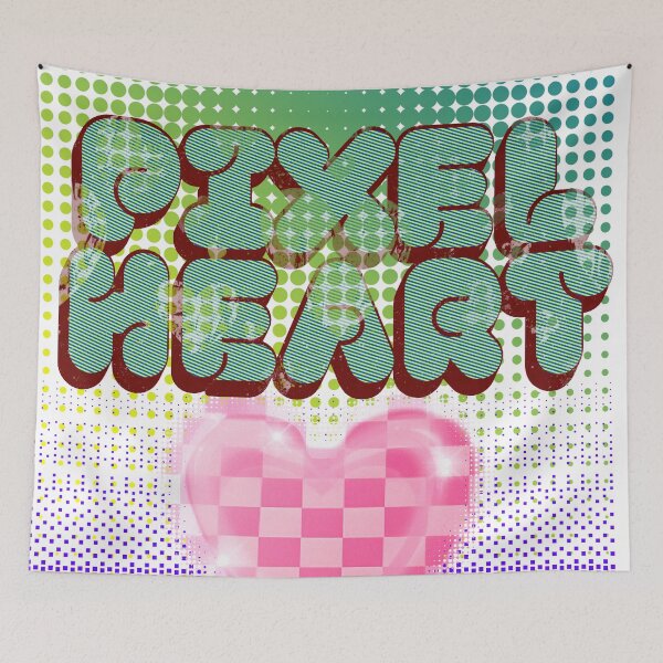 Item preview, Pixel Heart - Retro Y2K Glitch Aesthetic Graphic designed and sold by GraphixByHub.