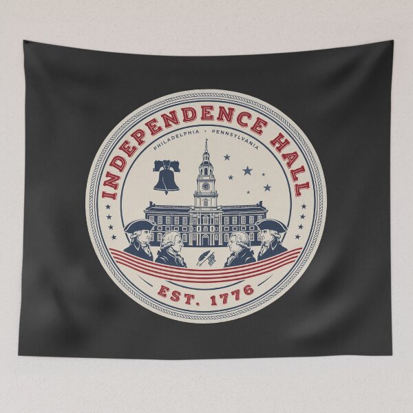 Item preview, Independence Hall Philadelphia Pennsylvania Est. 1776 – Founding Fathers Patriotic Badge designed and sold by ArcticFoxStudio.