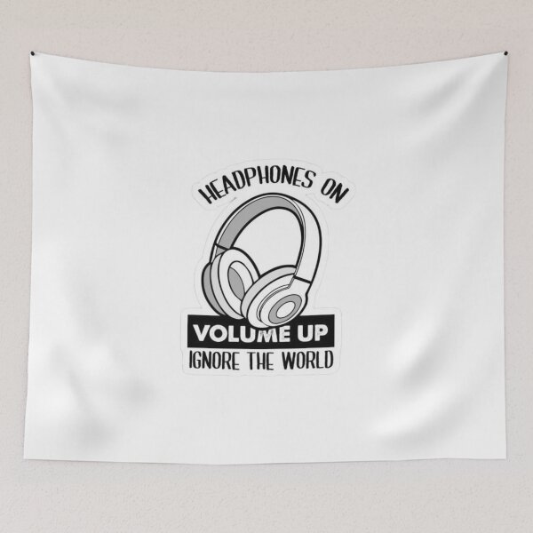 Item preview, Headsphones on Volume Up Ignore The World Design Sticker ! Headphones On. Volume Up. World Ignored. ? Aesthetic Sticker for Music Lovers designed and sold by Ulikedigital14.