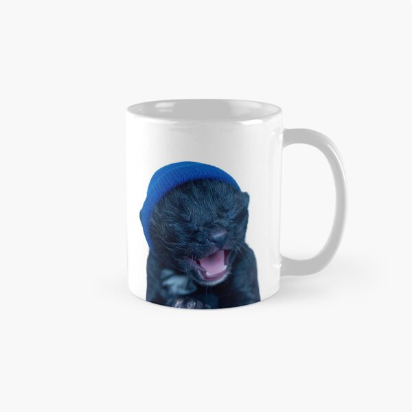 Item preview, Tiny Newborn Void Kitten Poster - Screaming Black Baby Cat Sticker - Hyper-Realistic Newborn Gremlin Portrait for Alt Aesthetics designed and sold by WildGentlemen.