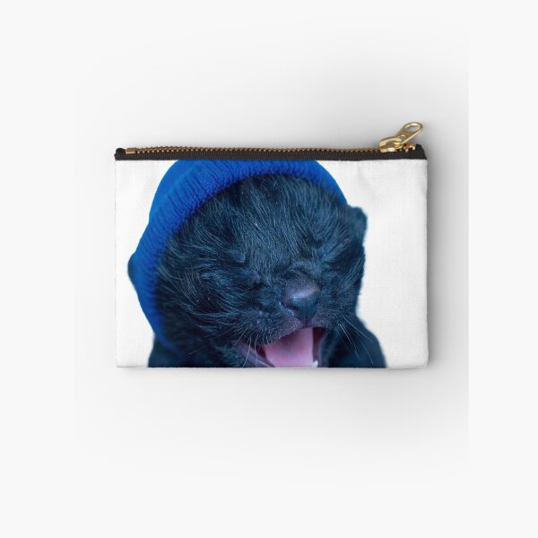 Item preview, Tiny Newborn Void Kitten Poster - Screaming Black Baby Cat Sticker - Hyper-Realistic Newborn Gremlin Portrait for Alt Aesthetics designed and sold by WildGentlemen.