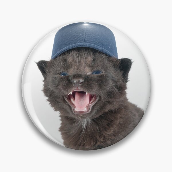 Item preview, Rebellious Black Kitten in Baseball Cap Poster - Spicy Street Cat Sticker - Hypebeast Void Kitten Graphic for Streetwear designed and sold by WildGentlemen.
